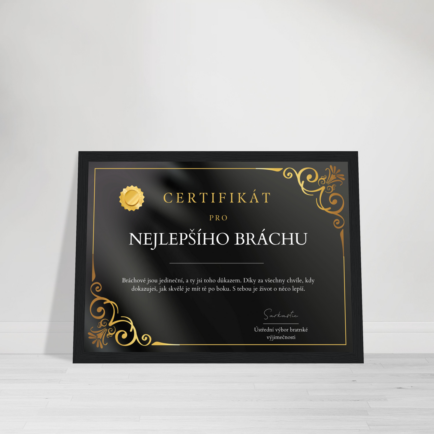 Certifikát Nejlepší Brácha