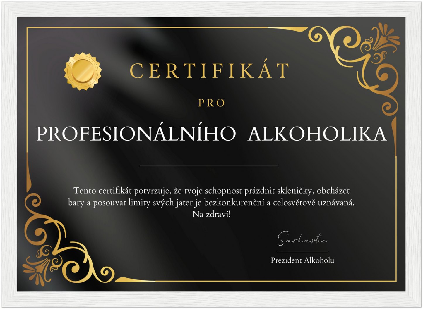 Certifikát Profesionální Alkoholik