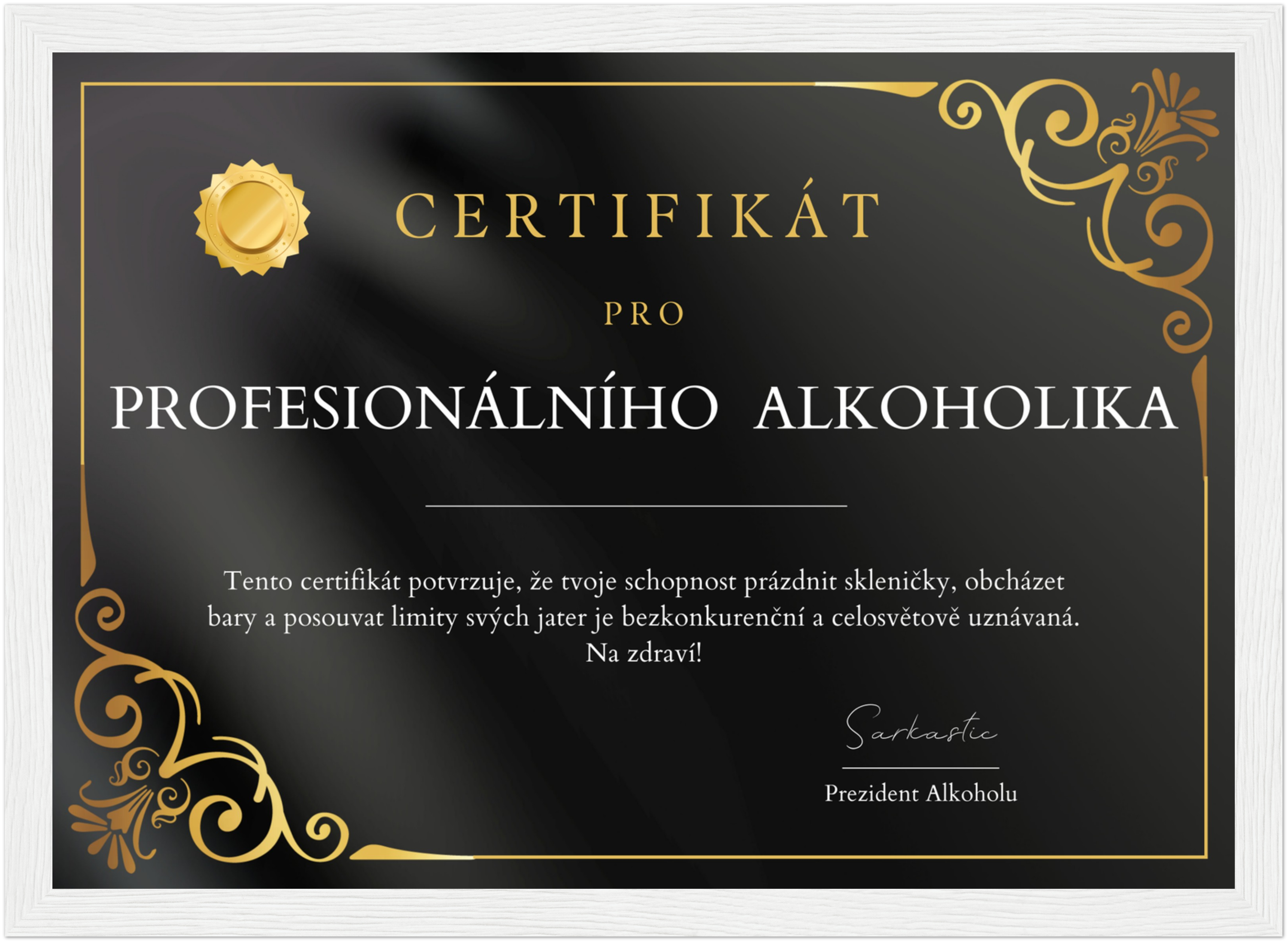 Certifikát Profesionální Alkoholik