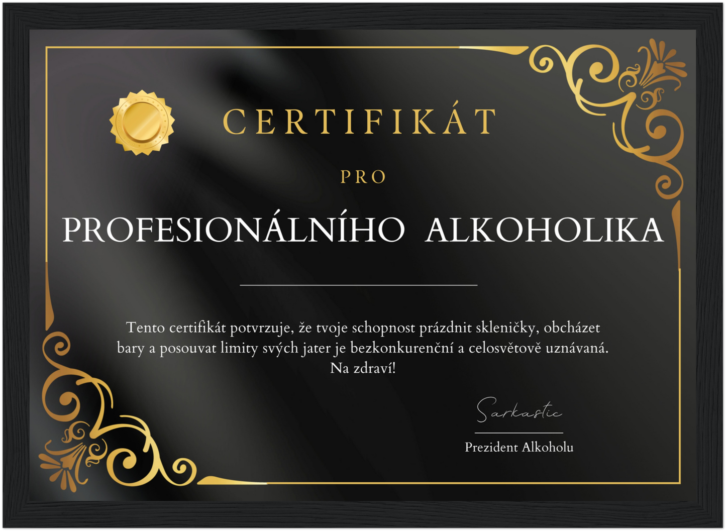 Certifikát Profesionální Alkoholik