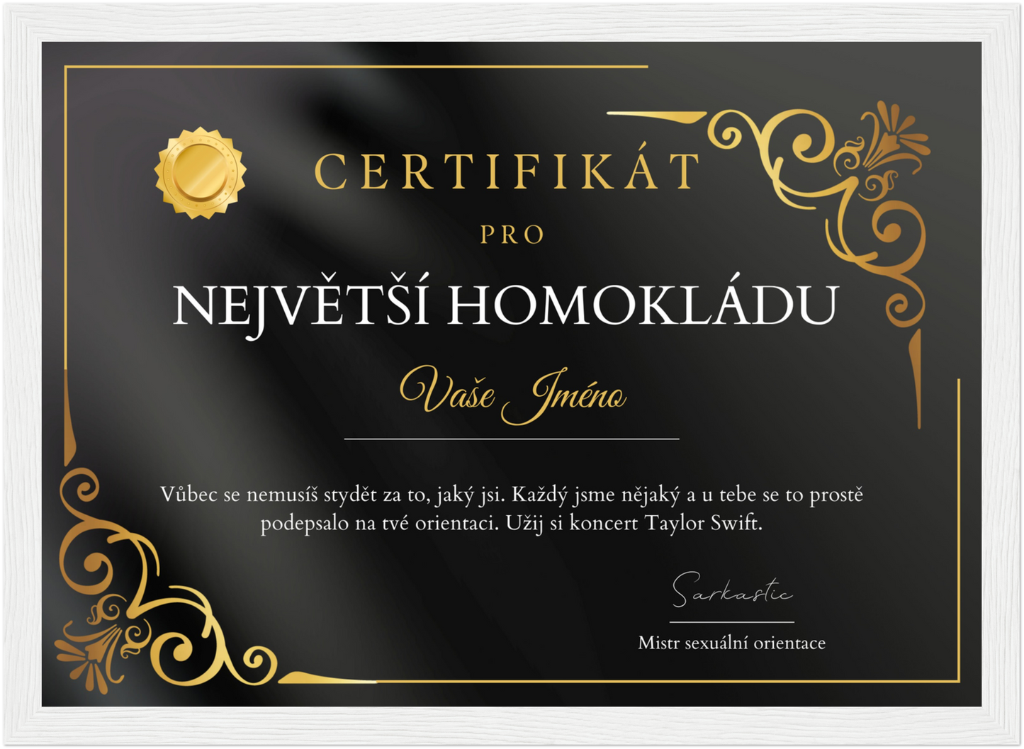 Certifikát Největší Homokláda