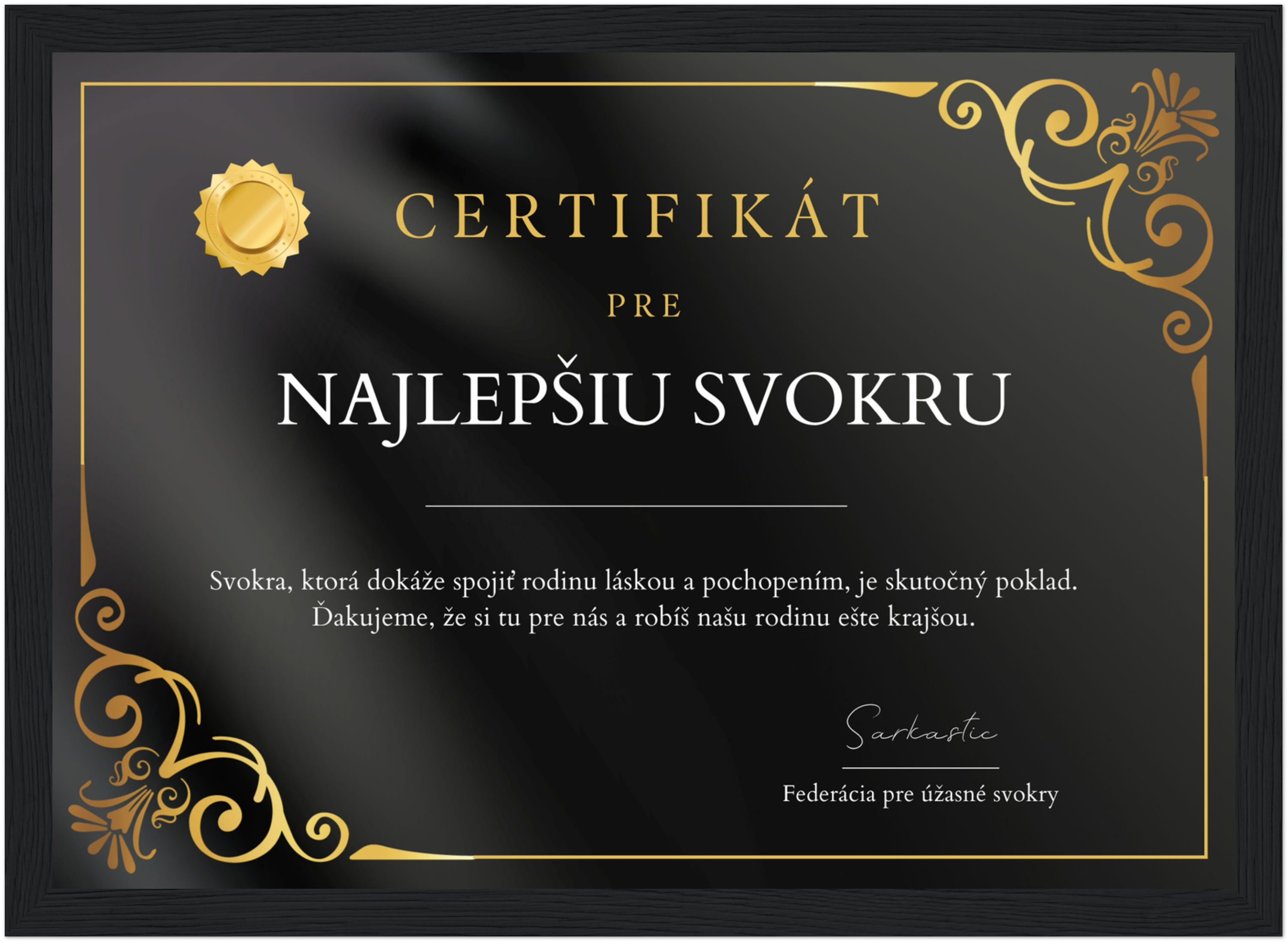 Certifikát Najlepšia Svokra (SK)