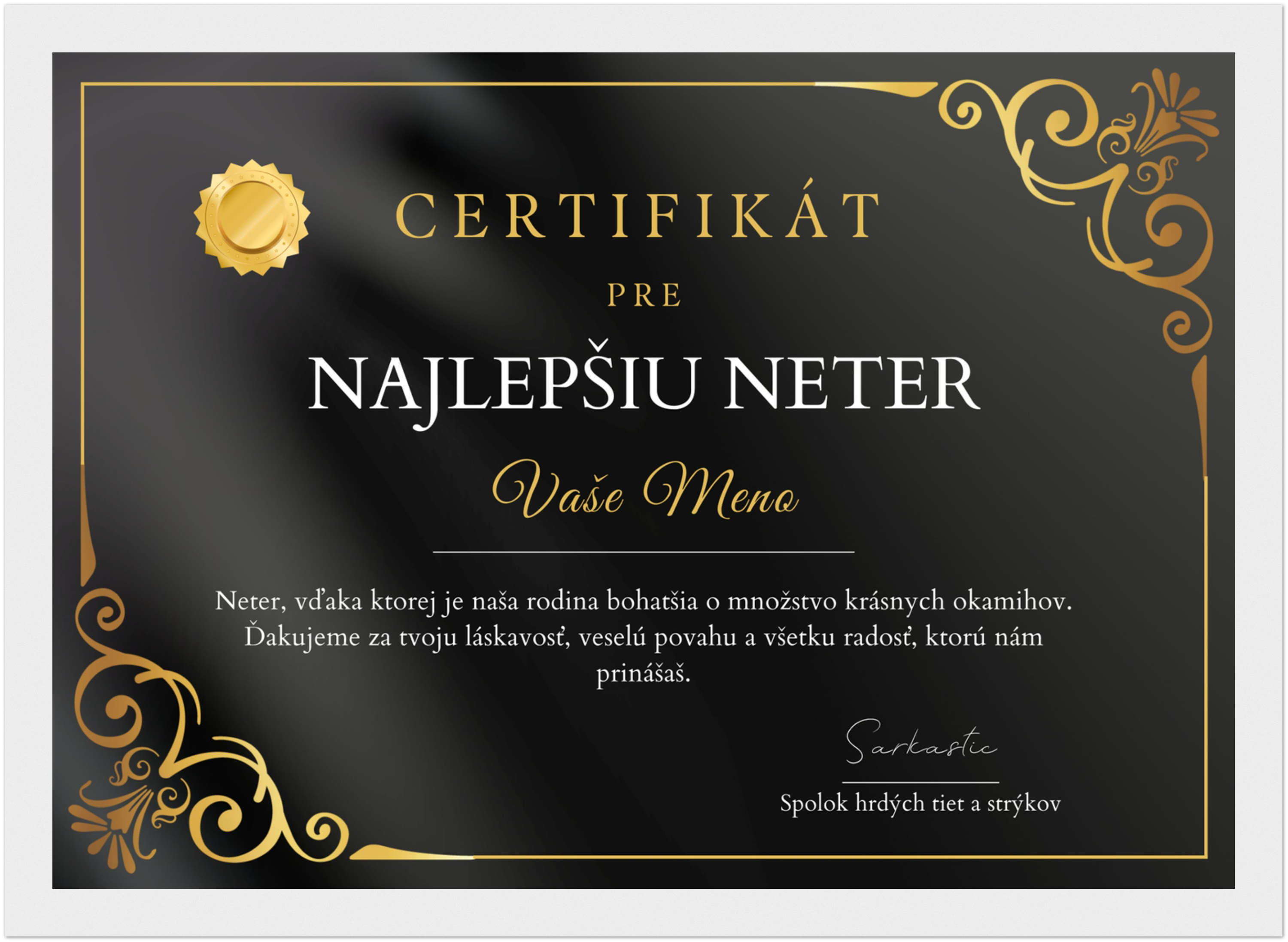 Certifikát Najlepšia Neter (SK)