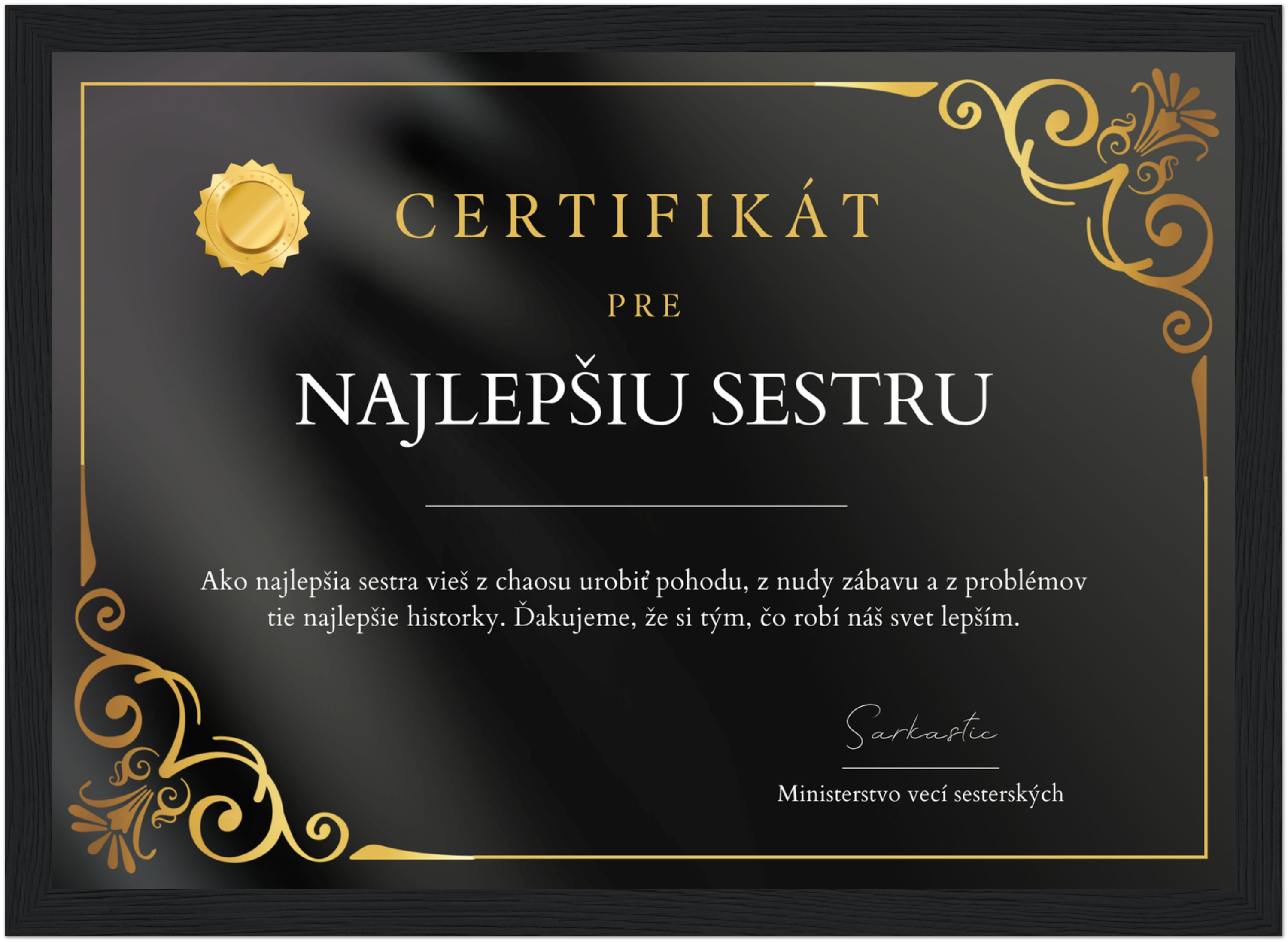 Certifikát Najlepšia Sestra (SK)