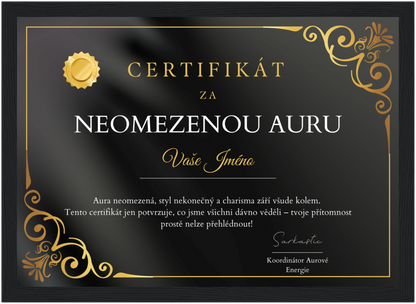 Certifikát Neomezená Aura