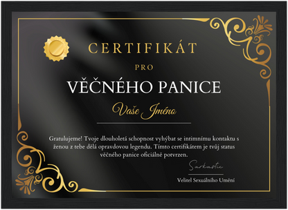 Certifikát Věčný Panic