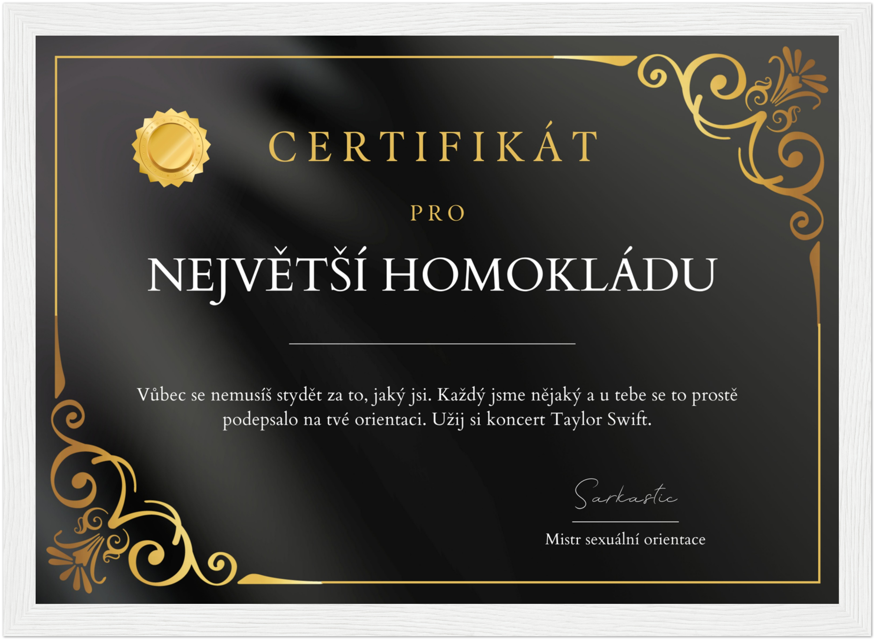 Certifikát Největší Homokláda