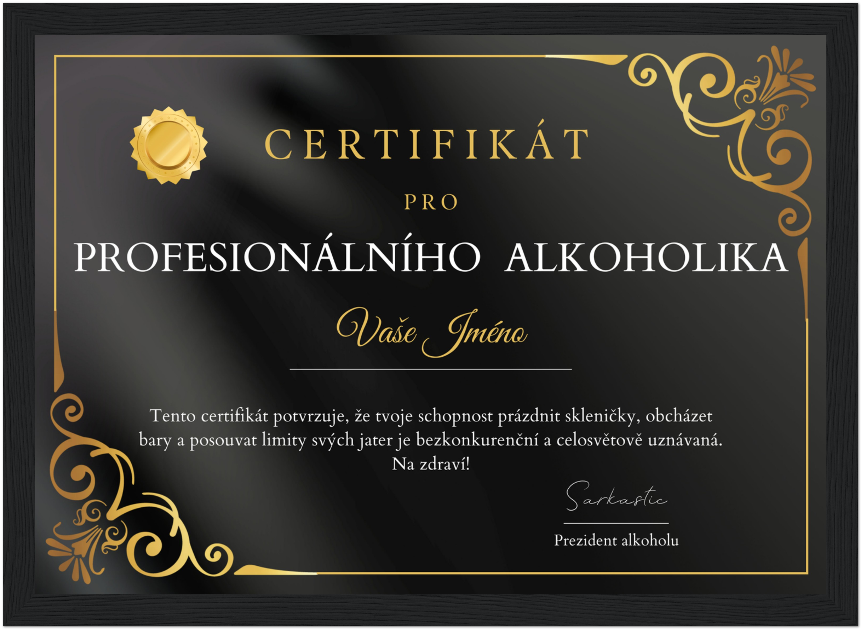 Certifikát Profesionální Alkoholik
