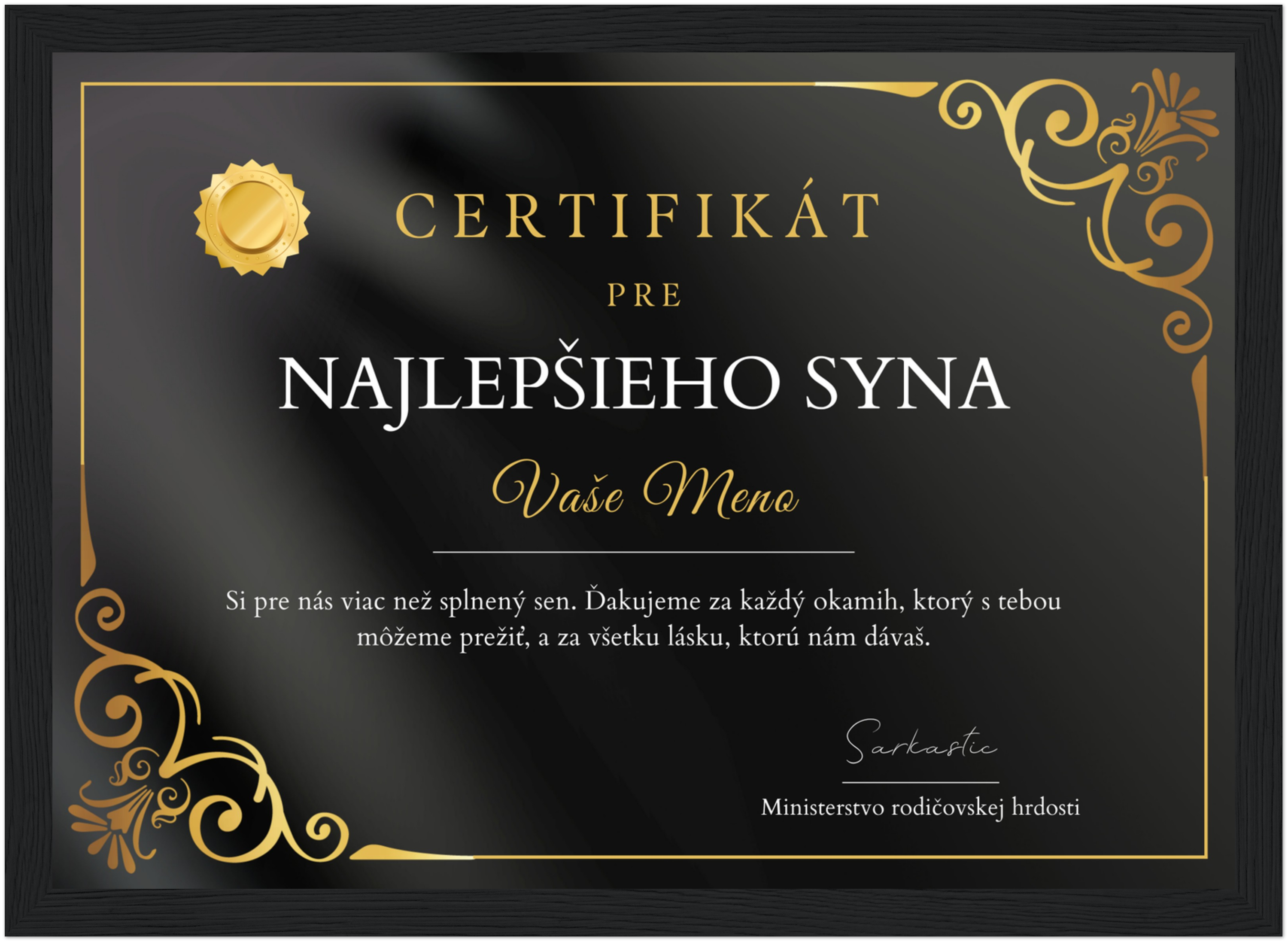 Certifikát Najlepší Syn (SK)