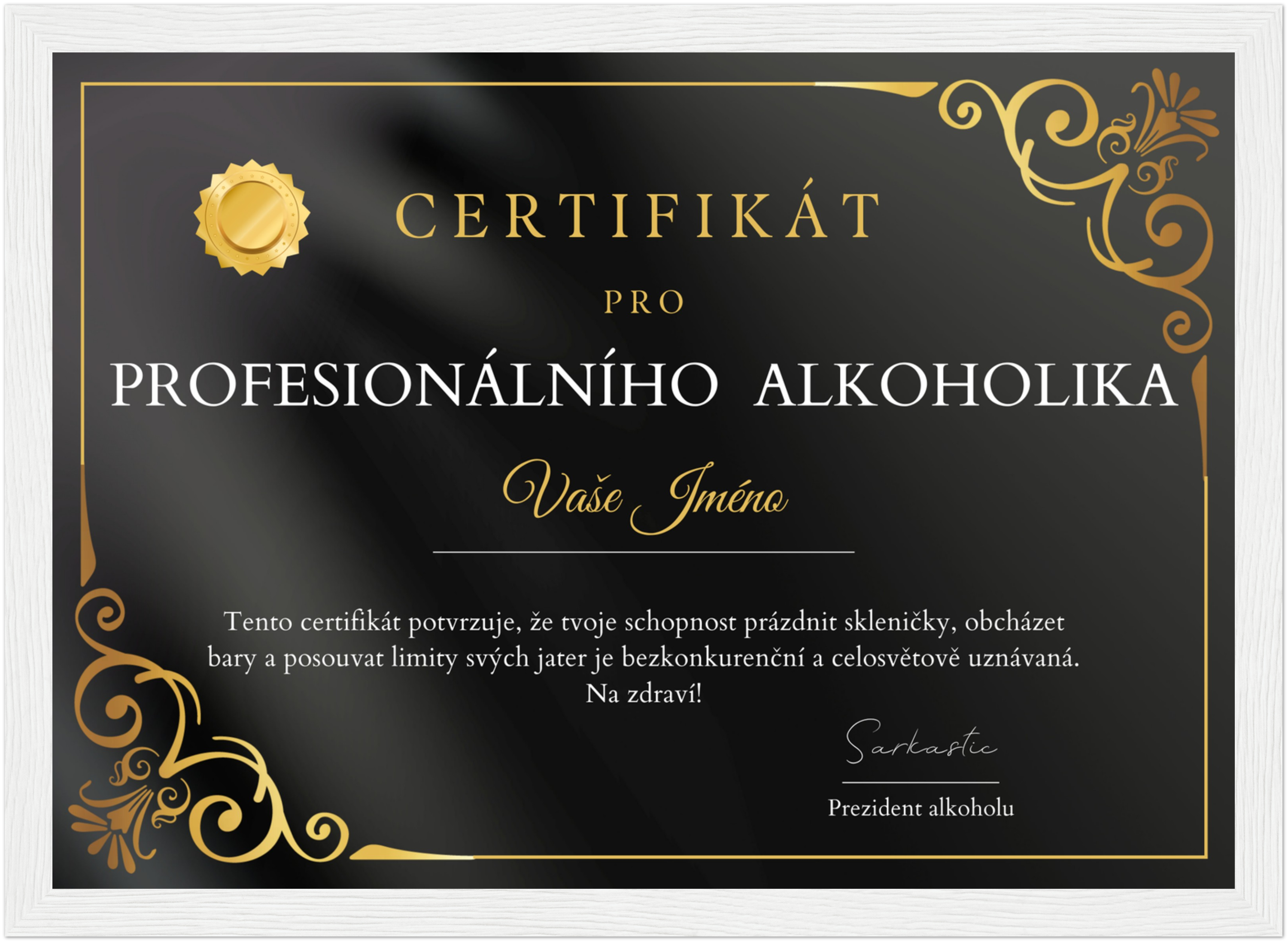 Certifikát Profesionální Alkoholik