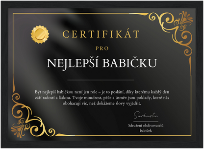 Certifikát Nejlepší Babička