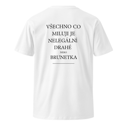 Pánské tričko - Všechno co miluji je nelegální drahé nebo brunetka